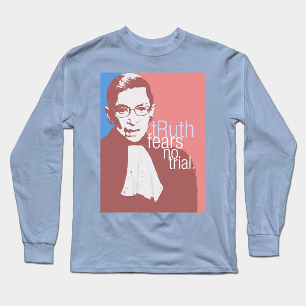 Ruth Bader Ginsburg portrait - Pun - Feminist Art. Long Sleeve T-Shirt by FanitsaArt